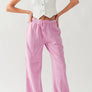 EXPOSED SEAM MINERAL WASH JOGGERS: TAN