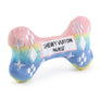 Pink Ombre Chewy Vuiton Bone Squeaker Dog Toy: Large