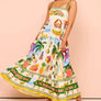 Maxi dress&graffiti print