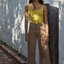 Seamless Ribbed Double-Layered Square Neck Body Suit - Sleek, Sculpted & Stylish