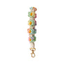 Macrame Multicolor Daisy Flower Wristlet Keychain: Assorted