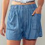 OPEN FIELDS SHORTS: CHAMBRAY / S-2/M-2/L-2