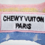 Pink Ombre Chewy Vuiton Bone Squeaker Dog Toy: Large