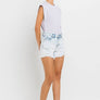 HIGH RISE DISTRESSED SHORTS V2810: MIRACULOUS / L