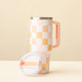 40 oz Take Me Everywhere Tumbler-Check Peach