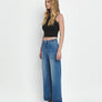 HIGH RISE DOUBLE CUFFED BAGGY WIDE JEANS V3589