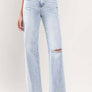90'S VINTAGE SUPER HIGH RISE FLARE JEANS V3217: TENDER / 32