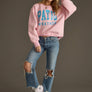 Pink Patio Weather Sweatshirt- funny women's pink sweatshirt