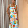 Maxi dress&graffiti print
