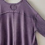 WAFFLE KNIT HIGH LOW TOP: TAUPE