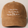 Mom Mama Mother Embroidered Corduroy Baseball Cap
