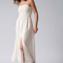 Smocked Tencel Maxi Dress with Side Slit