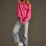 Bright Pink Quarter Zip Sweatshirt