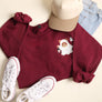 Haunted Ghost Teddy Bear Embroidered Heavy Blend Sweatshirt