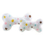 White Chewy Vuiton Bones Squeaker Dog Toy: XL