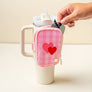 Tumbler Fanny Pack-Charming Gingham- Valentines Stanley Cup Pouch