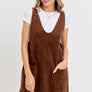 CASUAL OVERALL CORDUROY DRESS
