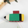 Fun School Pencil Hair Claw Clips