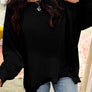 66Sweetheart Hot Pink Lucky Distressed Knit Top (S-XL)