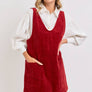 CASUAL OVERALL CORDUROY DRESS