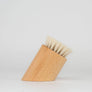 Wooden Bamboo Facial Dry Brush: Goat / With logo