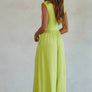 Lime Sleeveless Open-Back Wide-Leg Jumpsuit - Effortless Chick & Comfort