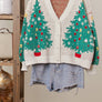 Merry Pine V-Neck Knit Cardigan
