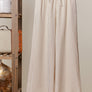 Womens Striped wide leg pants with lace hem