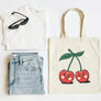Vintage Cherry Tote, Funny Tote Bag, Shoulder Bag, Book Bag