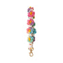 Macrame Multicolor Daisy Flower Wristlet Keychain: Assorted