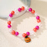 Halloween Handmade Beaded Pumpkin ghost Bracelet for kids