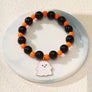 Halloween Handmade Beaded Pumpkin ghost Bracelet for kids