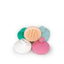 Round handheld silicone scalp massager: Blossom