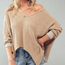 WAFFLE KNIT HIGH LOW TOP: PURPLE