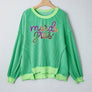 66Sweetheart Hot Pink Lucky Distressed Knit Top (S-XL)