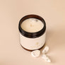 4oz Amber Crystal Candle - White Howlite - Mindfulness