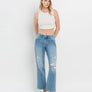 Vervet Kendyl Dad Jeans HIGH RISE DISTRESSED SLIM WIDE JEANS