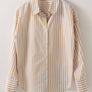 Urban Daisy All the Stripes Shirt- Striped Button Down
