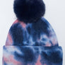 Tie Dye Knitted Fur Pom Beanie