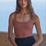 Seamless Ribbed Double-Layered Square Neck Body Suit - Sleek, Sculpted & Stylish