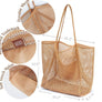 Mesh Beach sandproof bag Swimming Waterproof Tote handbag