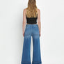 HIGH RISE DOUBLE CUFFED BAGGY WIDE JEANS V3589