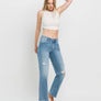 Vervet Kendyl Dad Jeans HIGH RISE DISTRESSED SLIM WIDE JEANS