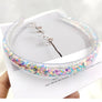 Girls cute Transparent Quicksand Sequin Teeth Hairband Hoops