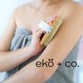 Vegan exfoliating dry body brush - dry brushing skin: Boar hair / branded
