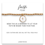 Faith Over Fear Cross Charm Bracelet-White Cross