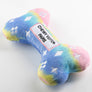 Pink Ombre Chewy Vuiton Bone Squeaker Dog Toy: Large