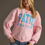 Pink Patio Weather Sweatshirt- funny women's pink sweatshirt