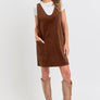 CASUAL OVERALL CORDUROY DRESS