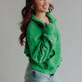 Green Quarter Zip Sweatshirt
